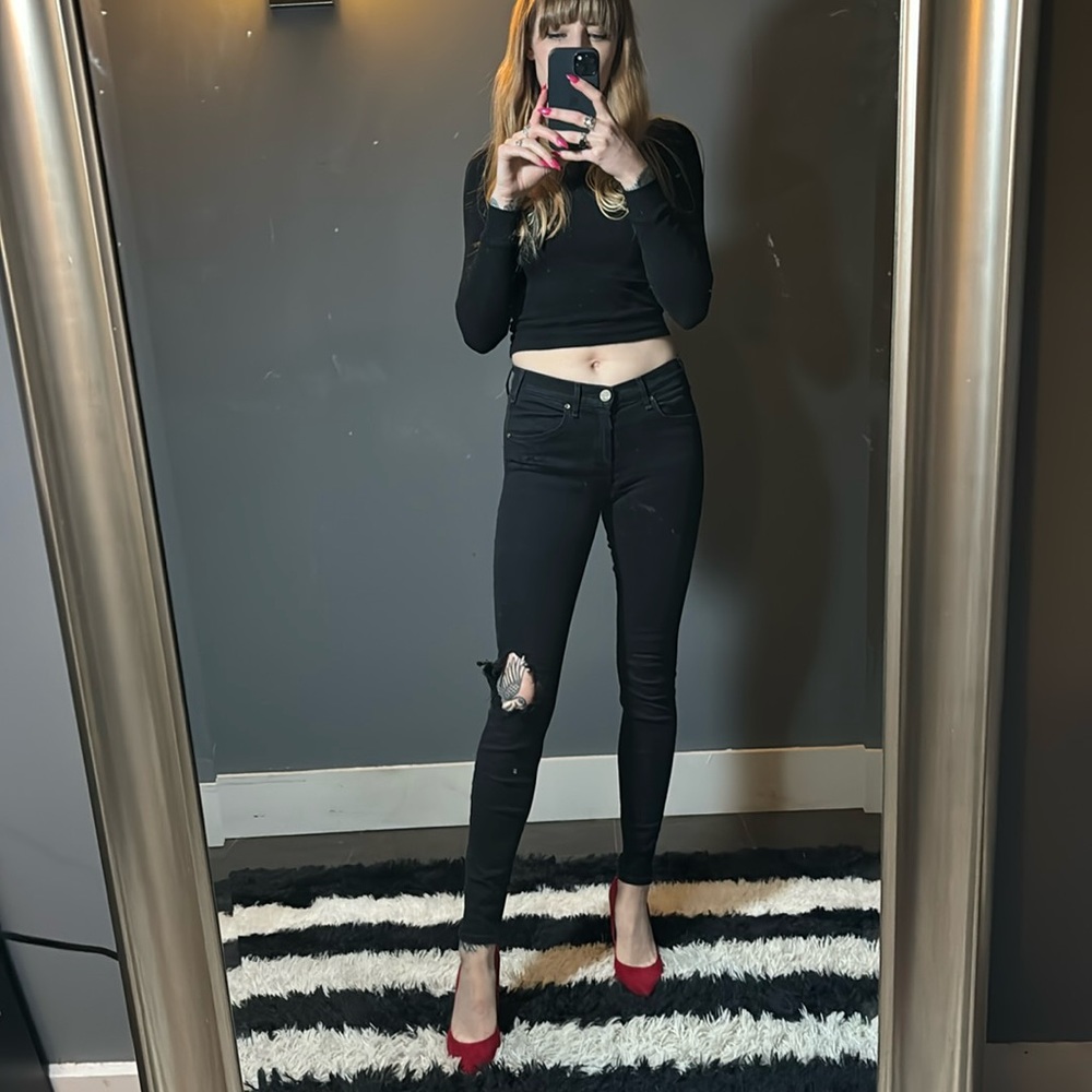 McGuire distressed denim